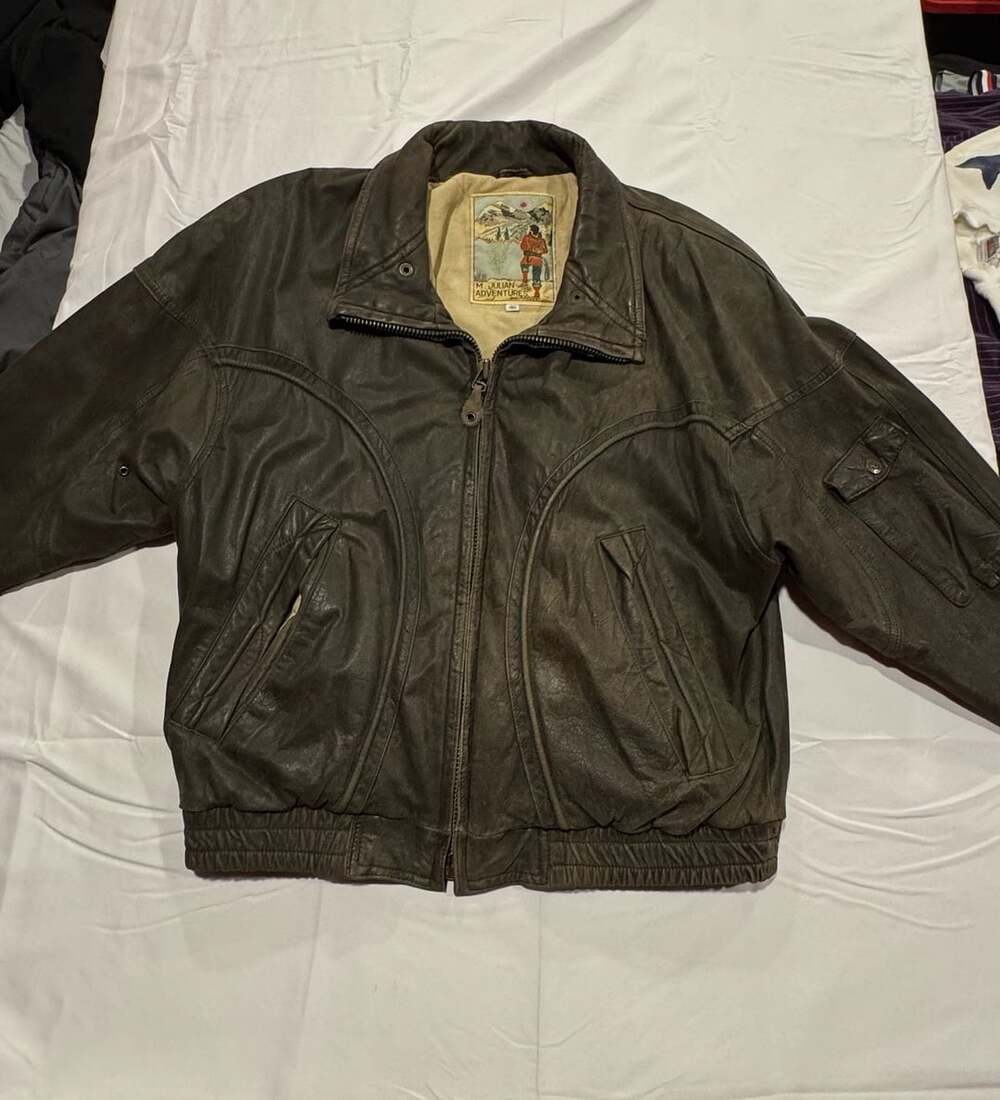 Vintage 80’s M. Julian Adventures Vintage Brown Leather Bomber Jacket